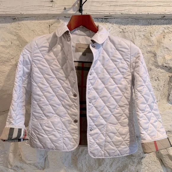 Burberry | Jackets & Coats | Girls White Quilted Burberry